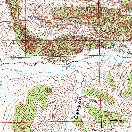 Topographic Map of Red Creek, WY