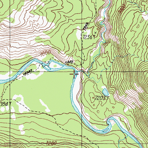 Topographic Map of Red Creek, WY
