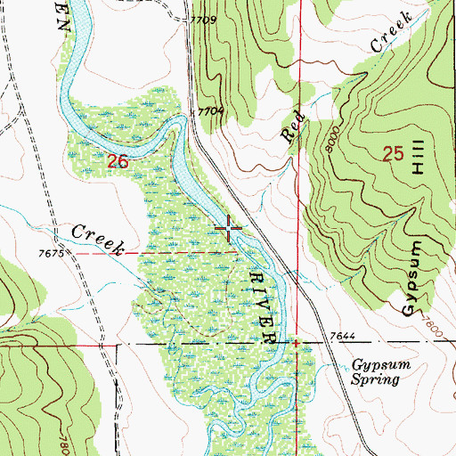 Topographic Map of Red Creek, WY