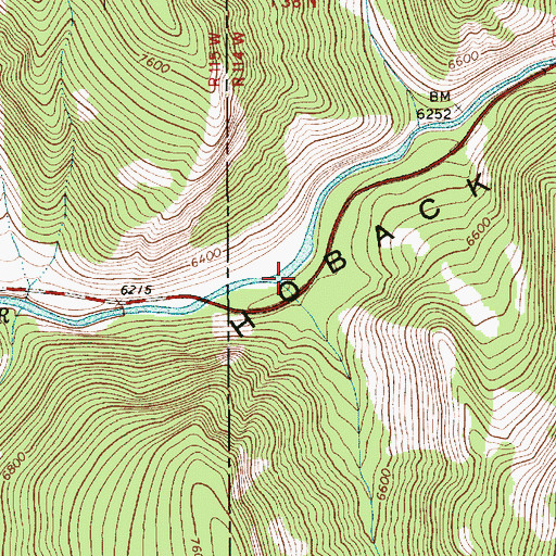 Topographic Map of Red Creek, WY