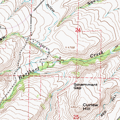 Topographic Map of Red Grade Spring Draw, WY