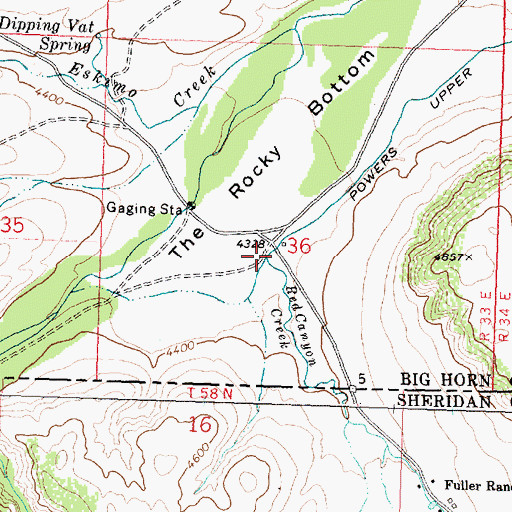Topographic Map of Red Gulch, MT