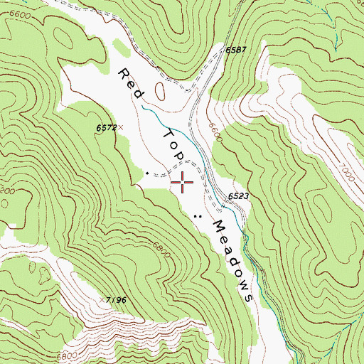 Topographic Map of Red Top Meadows, WY