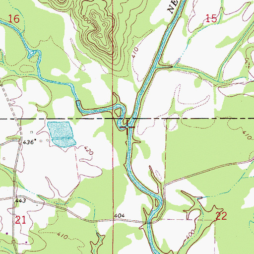 Topographic Map of New River, AL