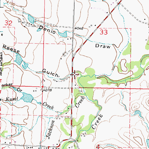 Topographic Map of Reese Gulch, WY