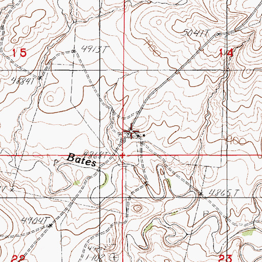 Topographic Map of Reno Ranch, WY