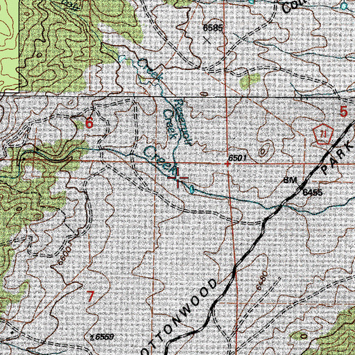 Topographic Map of Reservoir Creek, WY
