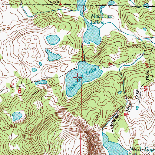 Topographic Map of Reservoir Lake, WY