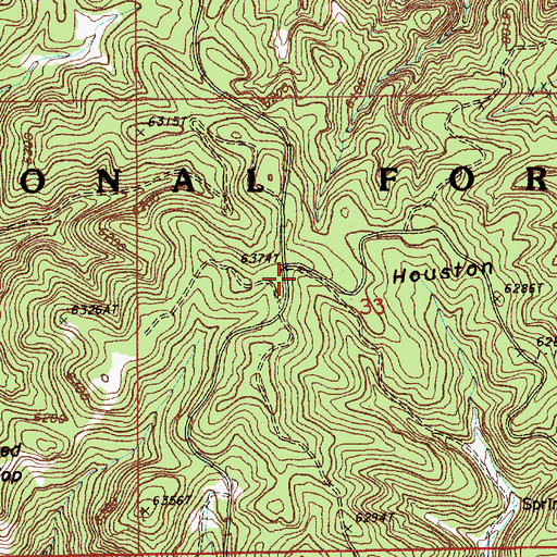 Topographic Map of Reuter Canyon, WY