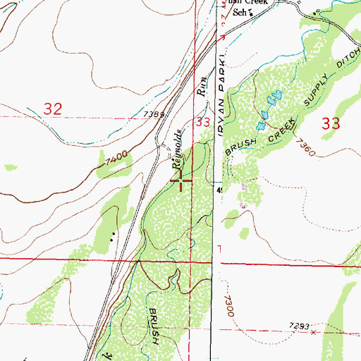 Topographic Map of Reynolds Run, WY