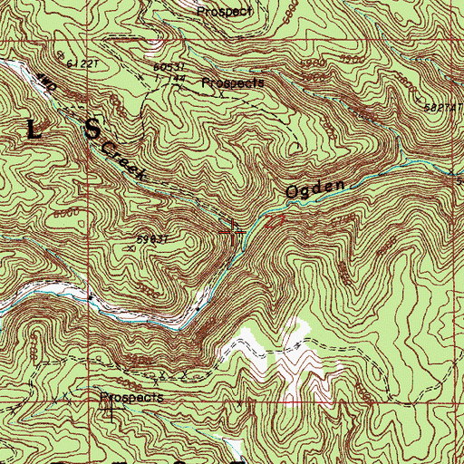 Topographic Map of Richardson Creek, WY