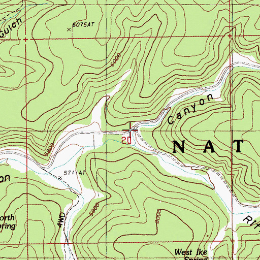 Topographic Map of Riflepit Canyon, WY