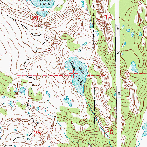 Topographic Map of Rim Lake, WY