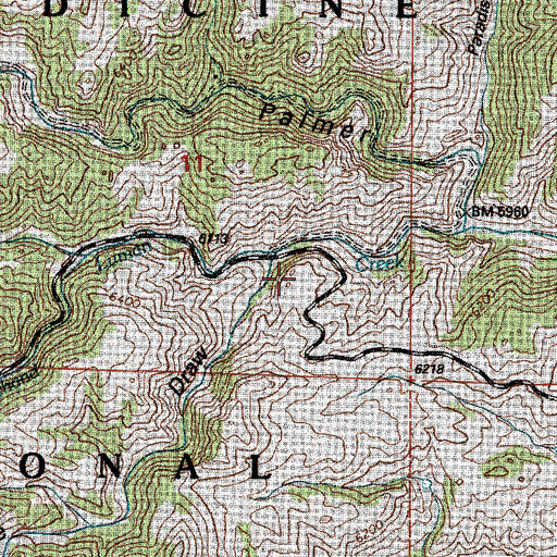 Topographic Map of Ringrose Draw, WY