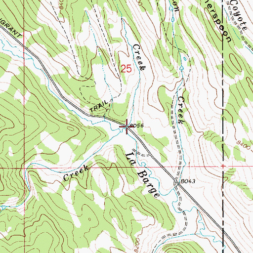 Topographic Map of Road Creek, WY