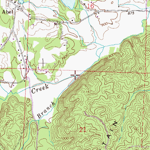 Topographic Map of Nixon Branch, AL