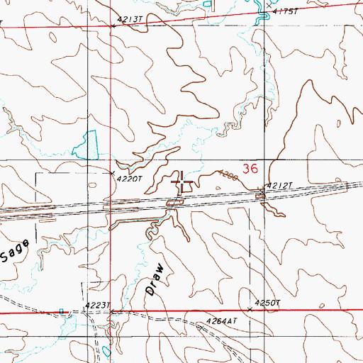 Topographic Map of Robinson Draw, WY