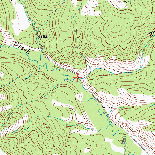 Topographic Map of Rock Creek, WY