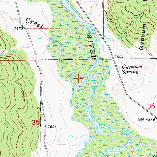 Topographic Map of Rock Creek, WY