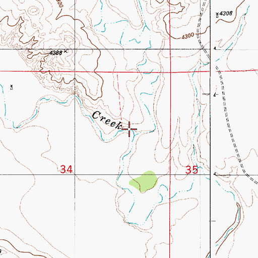 Topographic Map of Rock Creek, WY