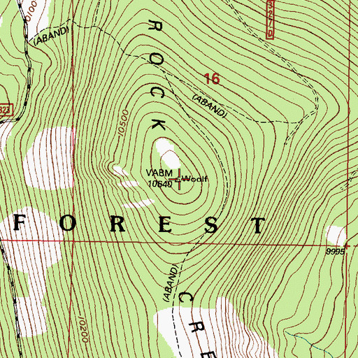 Topographic Map of Rock Creek Ridge, WY