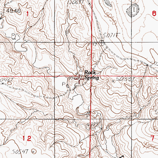 Topographic Map of Rock Spring, WY