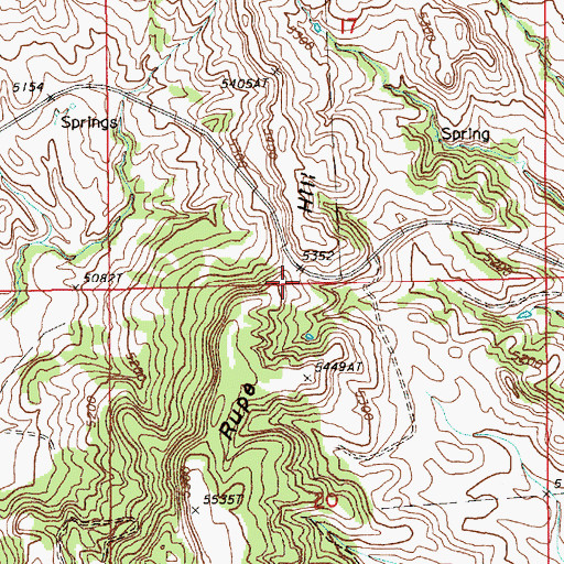 Topographic Map of Rupe Hill, WY