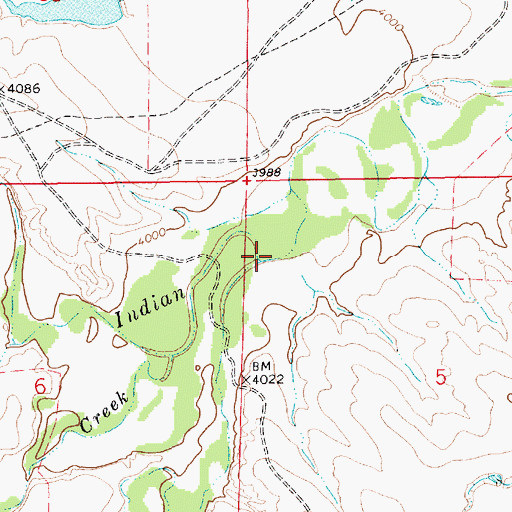 Topographic Map of S-Bar Creek, WY