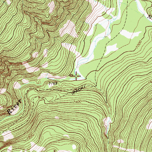 Topographic Map of Saddle Creek, WY
