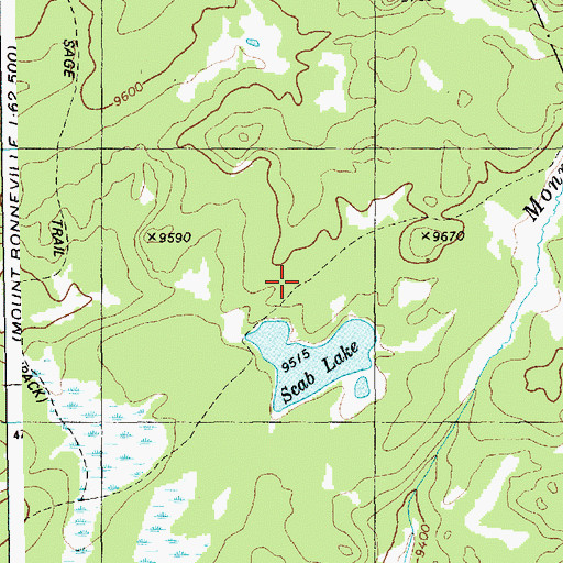 Topographic Map of Sage Basin Trail, WY