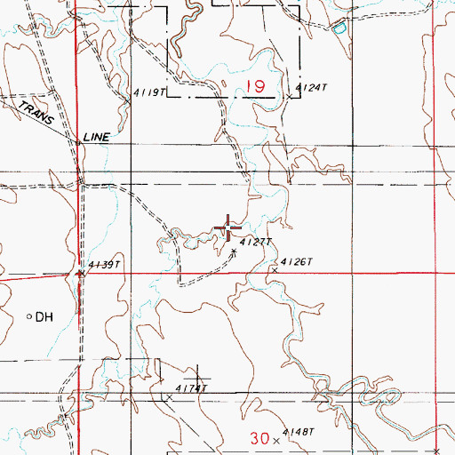 Topographic Map of Sage Draw, WY