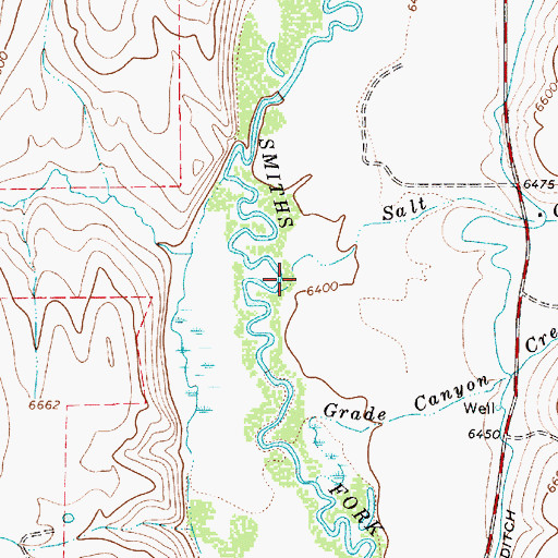 Topographic Map of Salt Creek, WY