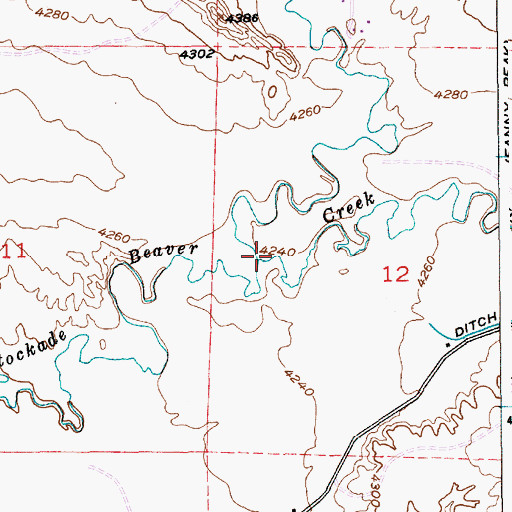 Topographic Map of Salt Creek, WY