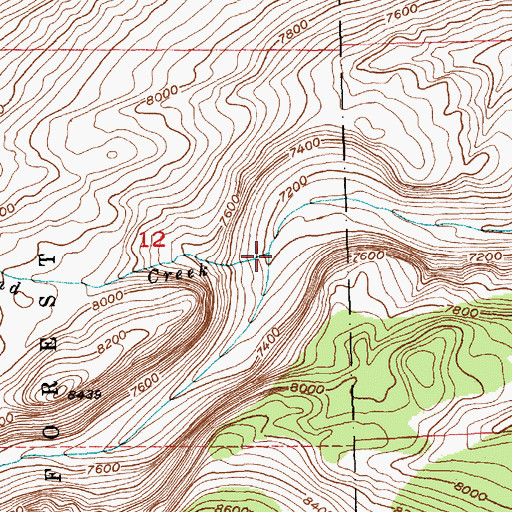 Topographic Map of Sand Creek, WY