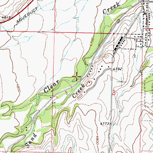 Topographic Map of Sand Creek, WY
