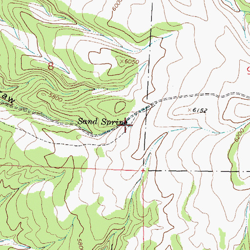 Topographic Map of Sand Spring, WY