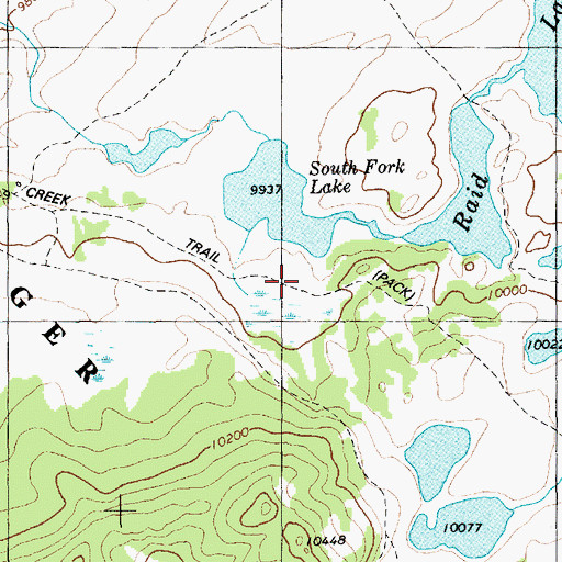 Topographic Map of Scab Creek Trail, WY