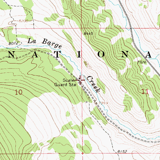 Topographic Map of Scaler Guard Station, WY