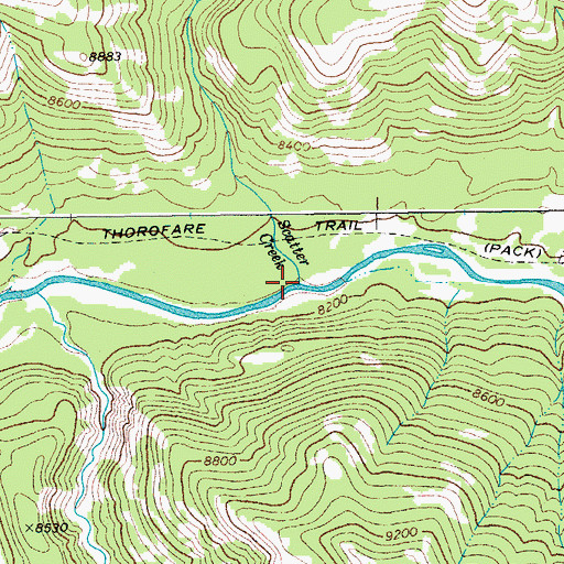 Topographic Map of Scatter Creek, WY