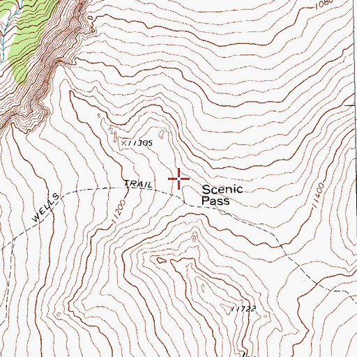 Topographic Map of Scenic Pass, WY