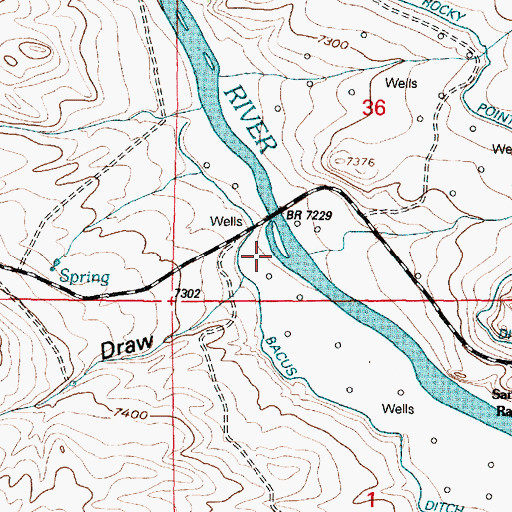 Topographic Map of School Creek, WY