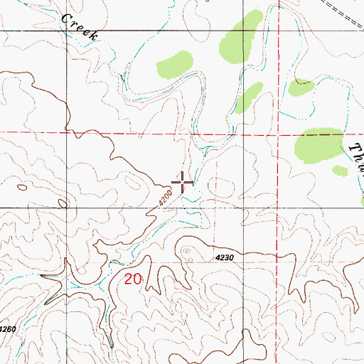 Topographic Map of School Draw, WY