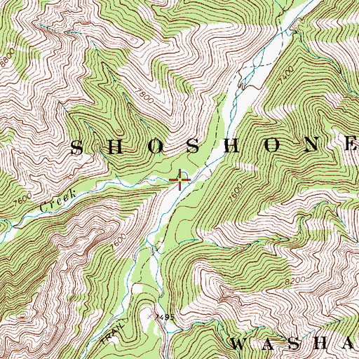 Topographic Map of Seclusion Creek, WY