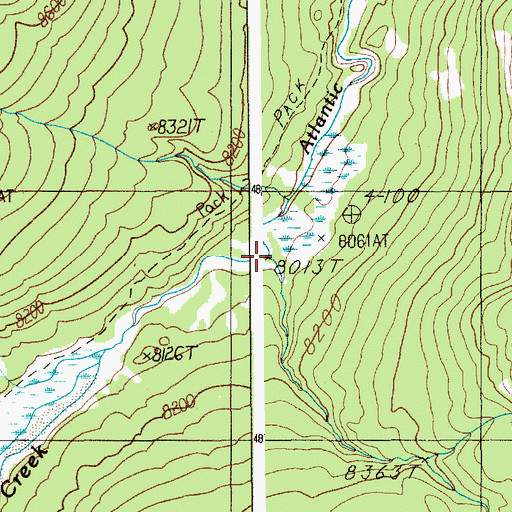 Topographic Map of Senecio Creek, WY