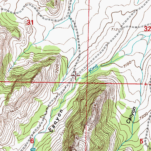 Topographic Map of Sensebaugh Canyon, WY