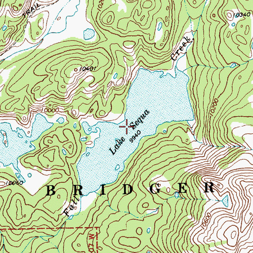 Topographic Map of Lake Sequa, WY