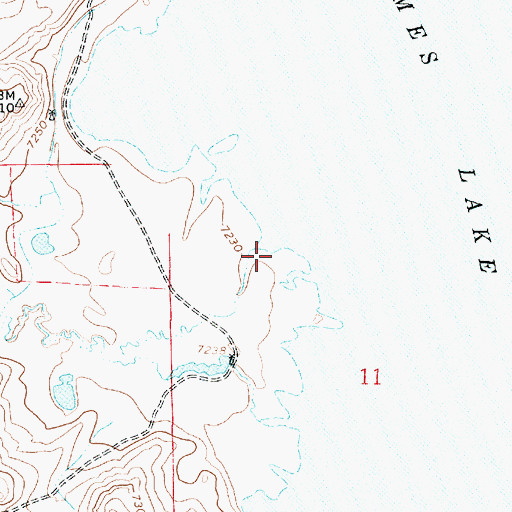Topographic Map of Sevenmile Creek, WY