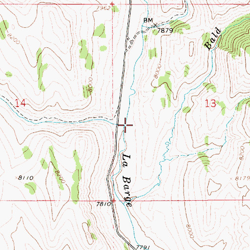 Topographic Map of Shafer Creek, WY