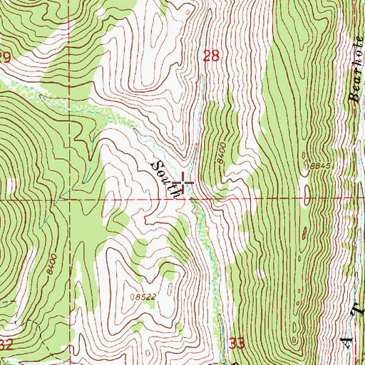 Topographic Map of Shale Creek, WY
