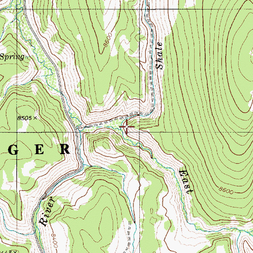 Topographic Map of Shale Creek, WY